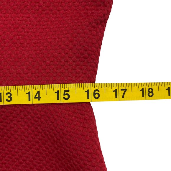 Draper James Sheath Dress | 10 | Red | Short Sleeve | Midi - Picture 9 of 12